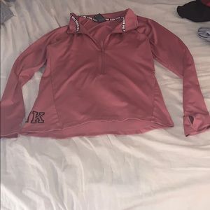 Athletic Quarter zip from pink